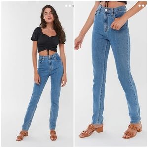 BDG Girlfriend High-Waisted Longline Jean